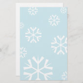Kerstbenodigdheden met witte sneeuwvlokken briefpapier (Voorkant / Achterkant)