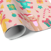 kerstBeren Cadeaupapier (Rol Hoek)