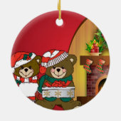 kerstBeren Keramisch Ornament (Achterkant)