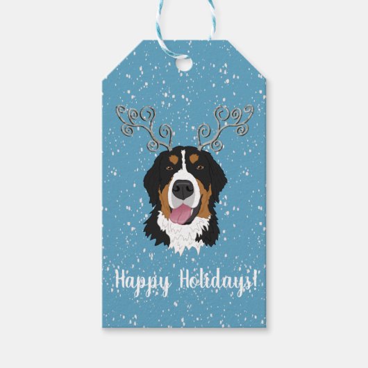 KerstBernese Mountain Dog Cadeaulabel (Voorkant)