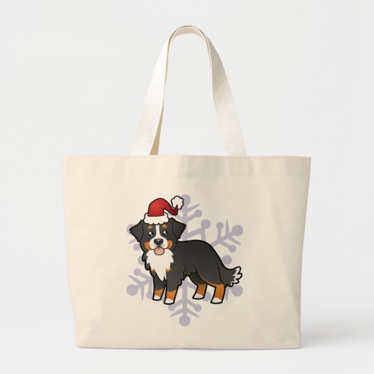 KerstBernese Mountain Dog Grote Tote Bag (Voorkant)