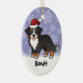 KerstBernese Mountain Dog Keramisch Ornament (Rechts)