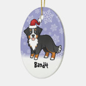 KerstBernese Mountain Dog Keramisch Ornament (Links)
