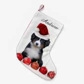 KerstBernese Mountain Dog Kleine Kerstsok (Voorkant (Hangend))