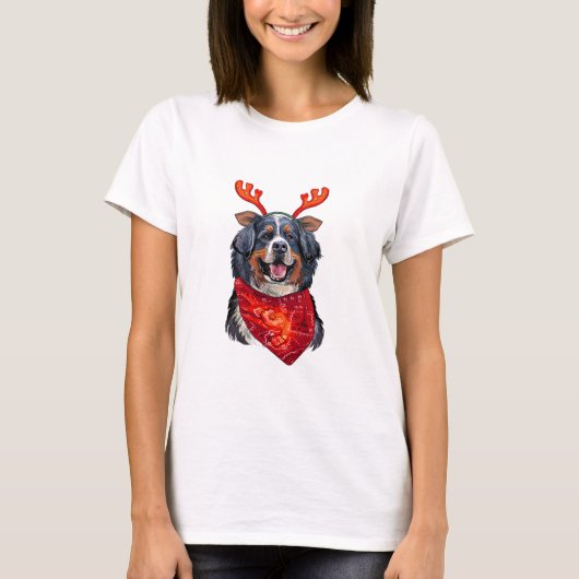 KerstBernese Mountain Dog T-shirt (Voorkant)
