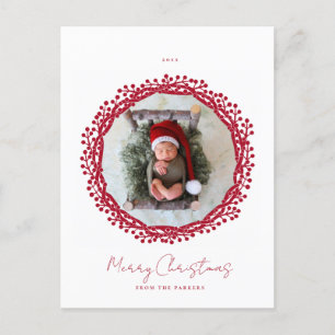 kerstbes met foto briefkaart