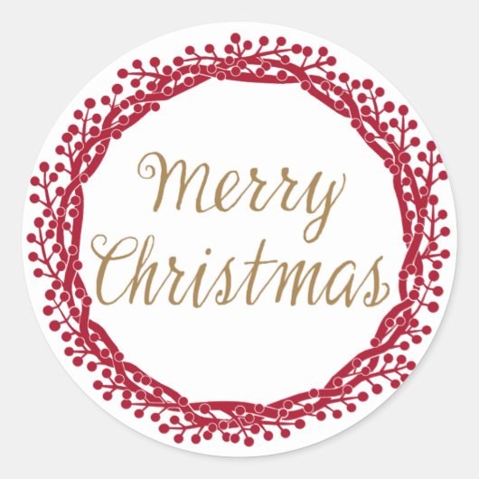 kerstbes met sticker (Voorkant)