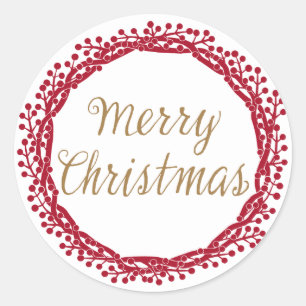 kerstbes met sticker