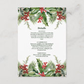 kerstbessen en pijnbruiloft informatiekaartje (Voorkant)