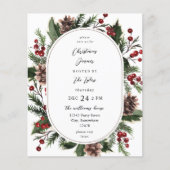 kerstbessen en pine-diner of -feest flyer (Voorkant)