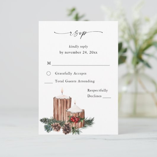 kerstbessen en pine op maaltijd RSVP VER 2 (Staand voorkant)