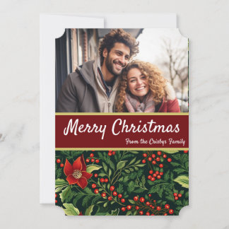 Kerstbessen Familie Feestdagenkaart