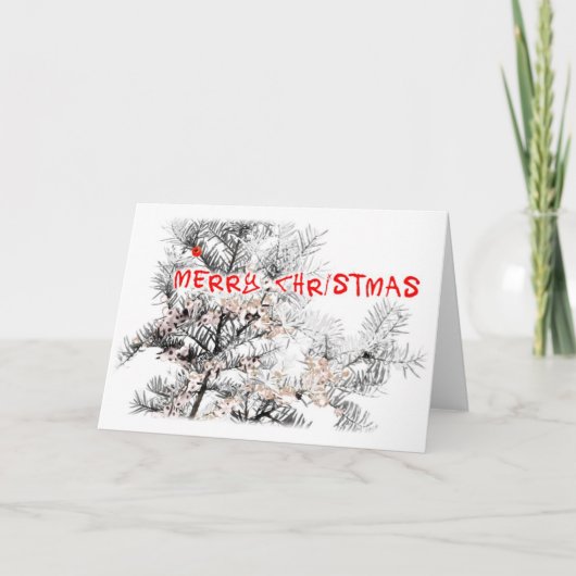 kerstbessen feestdagen kaart (Voorkant)