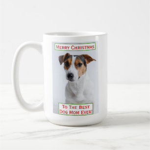 Kerstbeste hond Mam Oog Foto Koffiemok