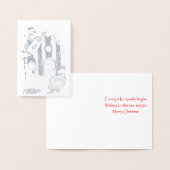 Kerstbever Chalet Gedecorreerde Kaart van Fancy Fo (Display)