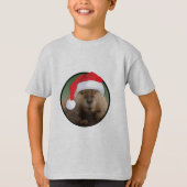 Kerstbever - Kinderen Basic T-Shirt (Voorkant)