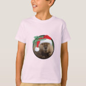 Kerstbever - Kinderen Basic T-Shirt (Voorkant)