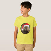Kerstbever - Kinderen Basic T-Shirt (Voorkant volledig)