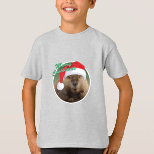 Kerstbever - Kinderen Basic T-Shirt
