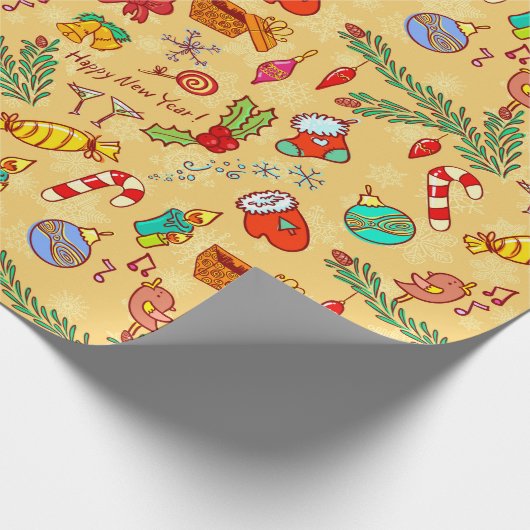 kerstbevruchting cadeaupapier (Hoek)