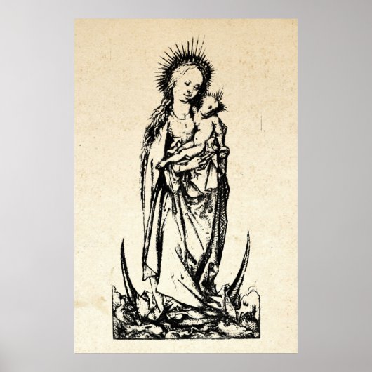 kerstbevruchting Madonna en kindermaagd Mary Poster (Voorkant)