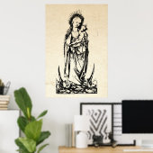 kerstbevruchting Madonna en kindermaagd Mary Poster (Thuiskantoor)
