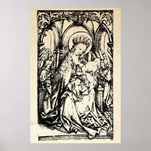 kerstbevruchting Madonna en kindermaagd Mary Poster (Voorkant)