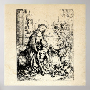 kerstbevruchting Madonna en kindermaagd Mary Poster