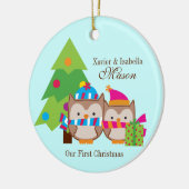 kerstbezit - Eerste Kerstmis Keramisch Ornament (Links)