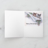 Kerstbezoekers Feestdagen Kaart (Binnen)