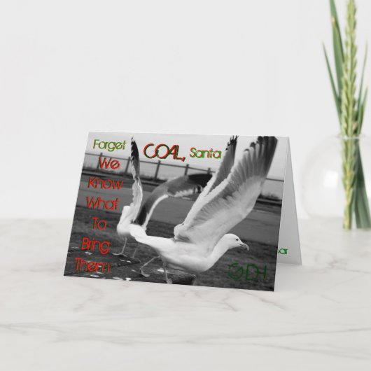 Kerstbezorging - Seagull Style Feestdagen Kaart (Voorkant)