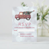 Kerstbezorgwagen met Xmas Tree RSVP (Staand voorkant)
