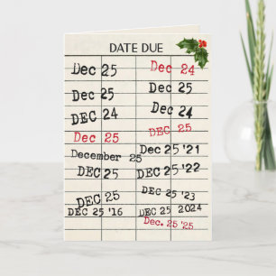 Kerstbibliotheek voor 2024 feestdagen kaart