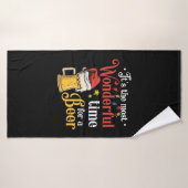 kerstbier badhanddoek (Badhanddoek)