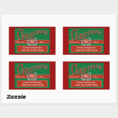 Kerstbier, bier en brouwetiketten rechthoekige sticker (Vel)