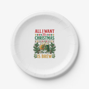 Kerstbier brouwen bierglazen dennenhoppen papieren bordje