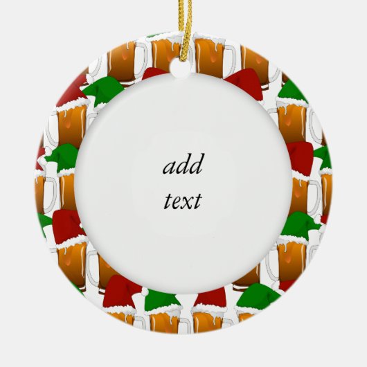 kerstbier keramisch ornament (Voorkant)