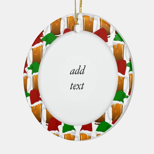 kerstbier keramisch ornament (Links)