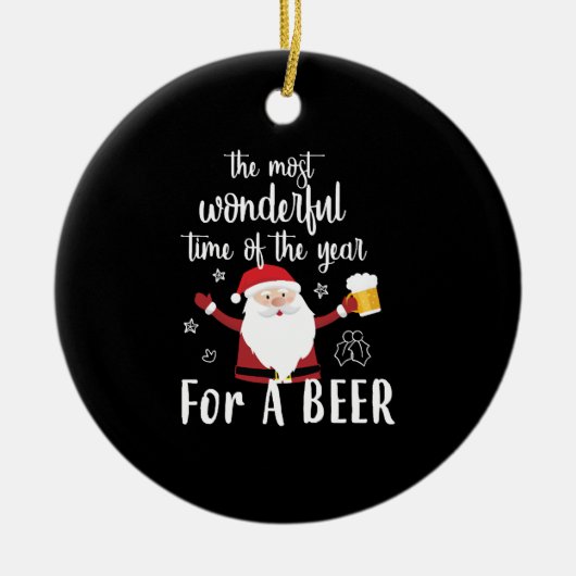 kerstbier keramisch ornament (Voorkant)
