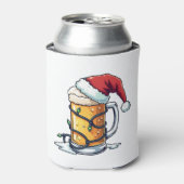 Kerstbier verpakt met kerstverlichting blikjeskoeler (Blikje Voorkant)