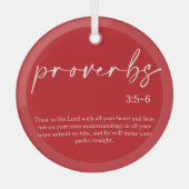 kerstbijbel Verse Glass Ornament (Voorkant)