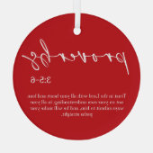 kerstbijbel Verse Glass Ornament (Achterkant)