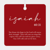 kerstbijbelversie metalen ornament (Voorkant)