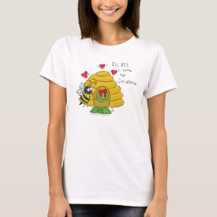 kerstbijen Funny Holiday Cartoon T-shirt