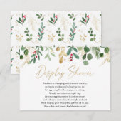 kerstblad baby shower display douche informatiekaartje (Voorkant / Achterkant)