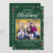 kerstblad EDITABLE ACHTERGRONDVERVUILINGSKaart Feestdagenkaart (Voorkant / Achterkant)