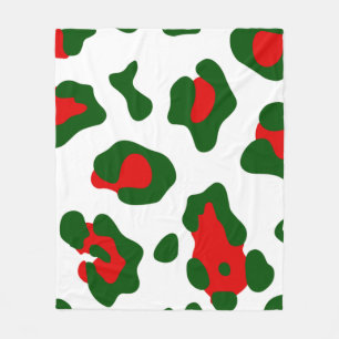 kerstblad fleece deken
