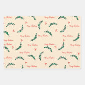 kerstblad inpakpapier vel (Voorkant 3)