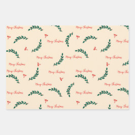 kerstblad inpakpapier vel