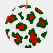 kerstblad keramisch ornament (Voorkant)